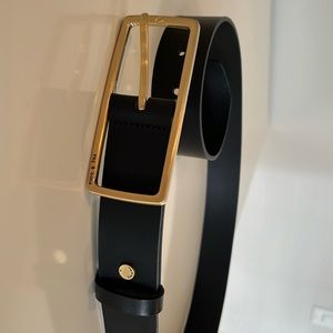 Rag and bone black leather belt